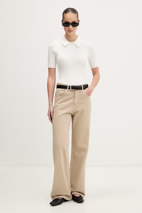 HUGO polo damskie Sareplette 50557771 beżowy SS26