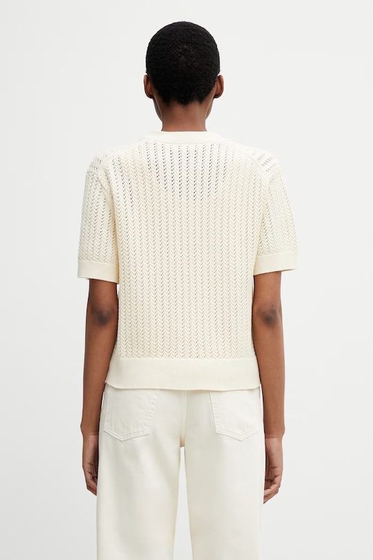 Odzież Anine Bing FLYNNE CARDIGAN - CREAM kardigan damski z bawełną A.09.11917.IVY1 beżowy