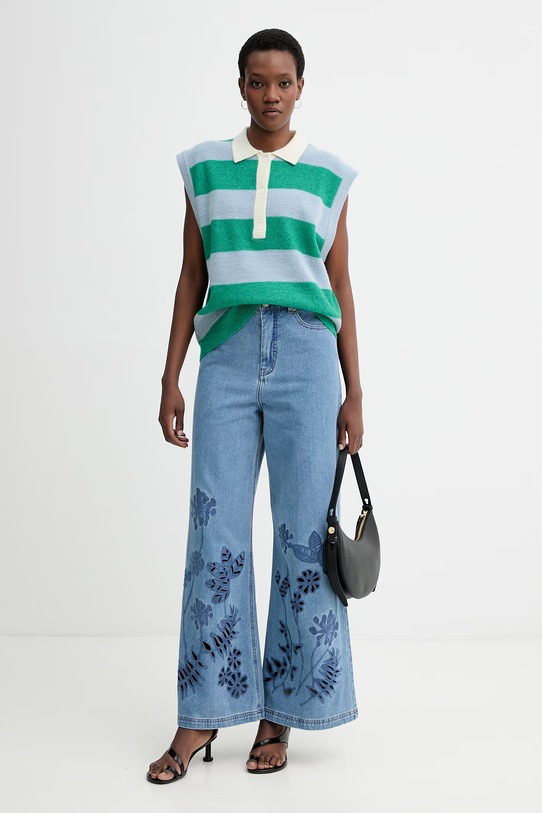 MUNTHE kamizelka z dodatkiem wełny BRACHA 261162526176 niebieski SS26