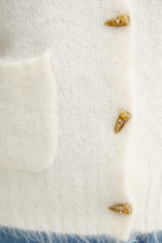 MUNTHE kardigan z dodatkiem wełny LOCCA 261163026174 beżowy