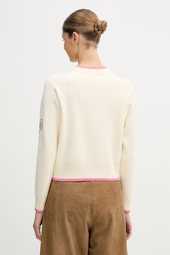 Odzież Never Fully Dressed kardigan damski z wiskozy NFDKN822 beżowy