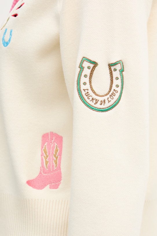 Never Fully Dressed kardigan damski z wiskozy NFDKN822 beżowy