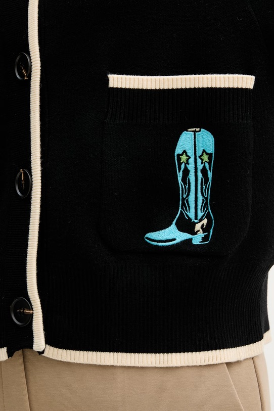 Never Fully Dressed kardigan damski NFDKN833 czarny