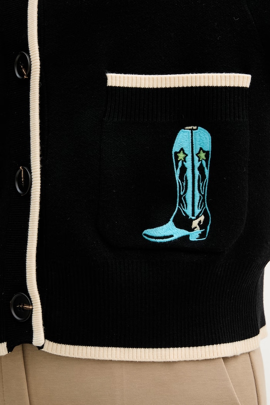 Never Fully Dressed kardigan damski NFDKN833 czarny