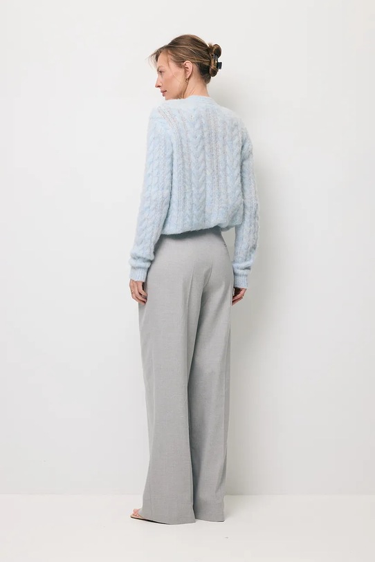 Odzież Bizuu kardigan z dodatkiem wełny EZELLA EZELLA.BLEKITNY niebieski