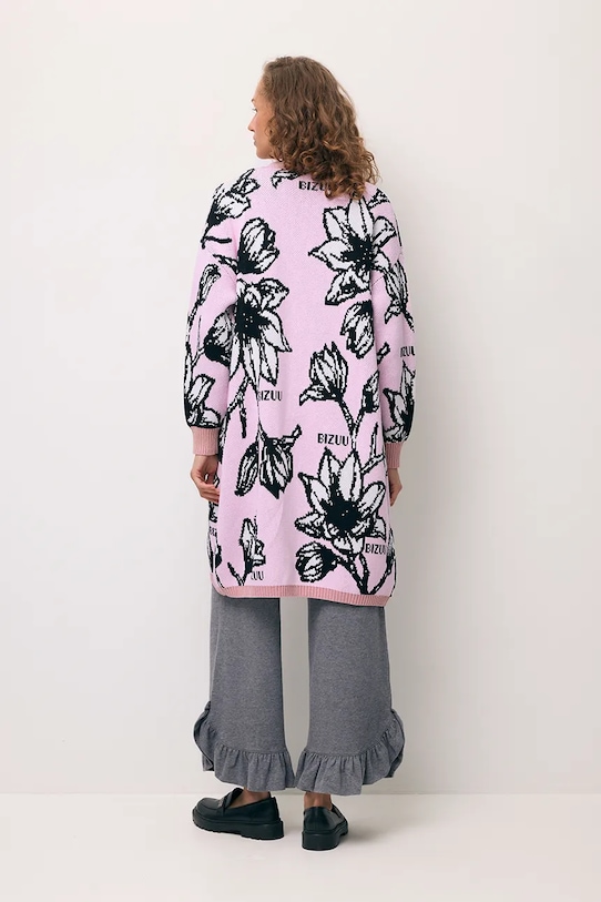 Bizuu kardigan bawełniany ORMICA ORMICA.ROZOWY różowy SS26
