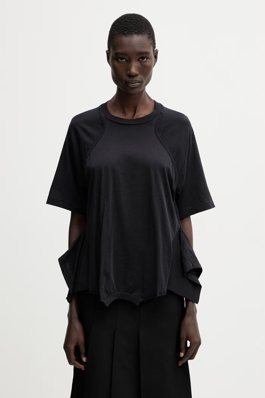 Undercover PULLOVER t-shirt bawełniany damski czarny UP1F1805