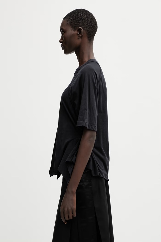 Undercover PULLOVER t-shirt bawełniany damski UP1F1805 czarny SS26