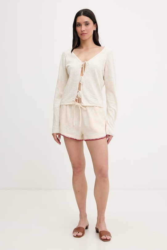 Rip Curl ζακέτα γυναικεία βαμβακερή PACIFIC KNIT CARDI 03RWKN μπεζ SS26