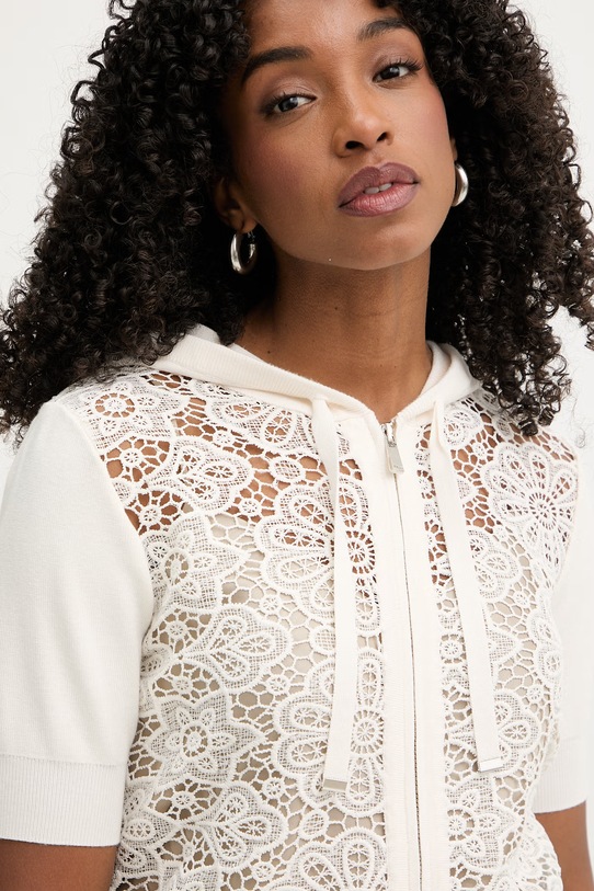 Morgan sweter rozpinany damski beżowy MJIVI