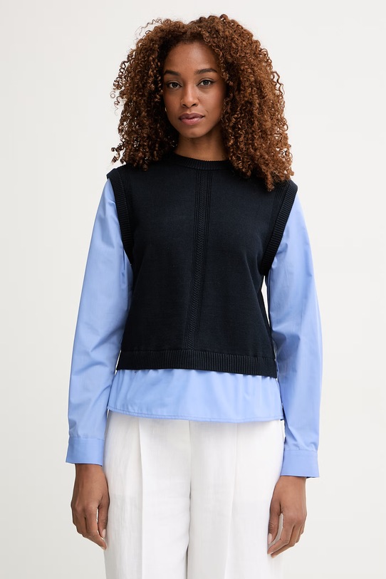 Morgan sweter damski granatowy MAGGY