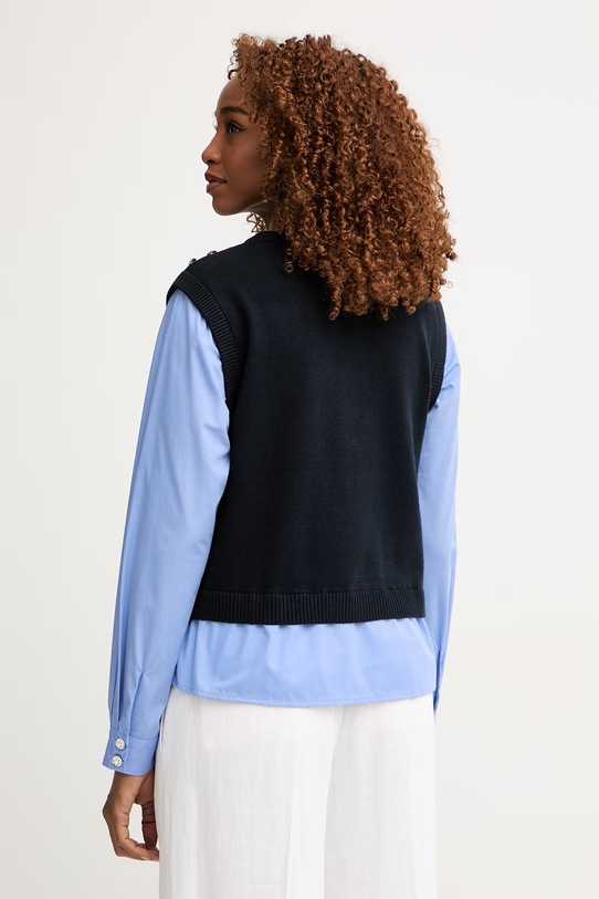 Odzież Morgan sweter damski MAGGY granatowy