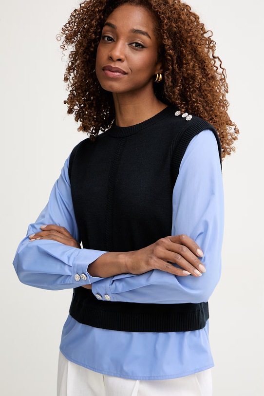 Morgan sweter damski granatowy MAGGY