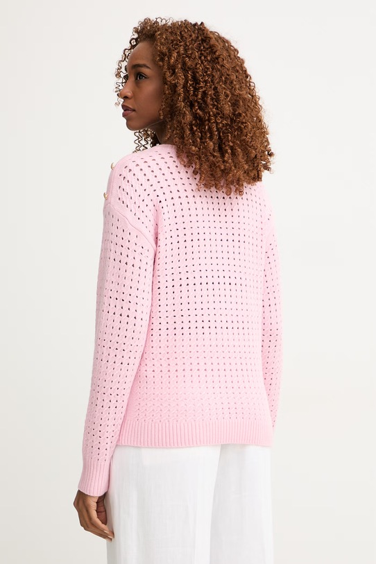 Odzież Morgan sweter damski MAMOI różowy