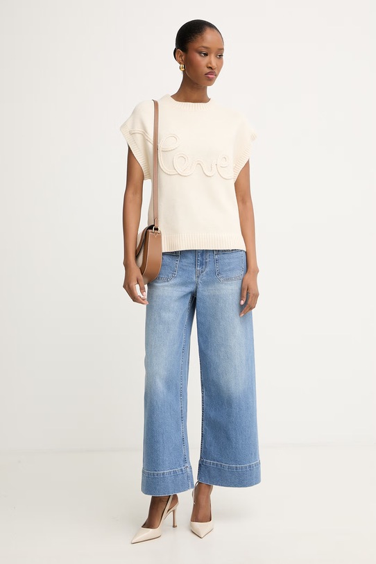 Morgan kamizelka damska MAVIE beżowy SS26