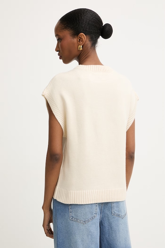 Odzież Morgan kamizelka damska MAVIE beżowy