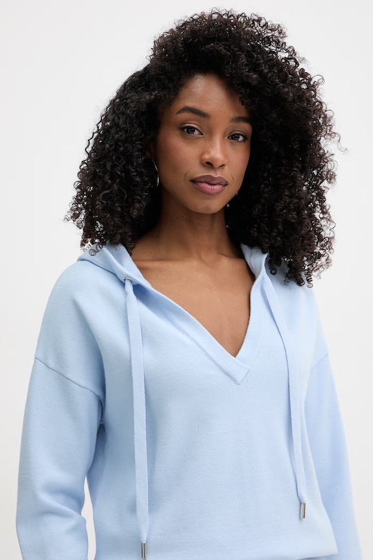 Morgan свитер для женщин с вискозой голубой MBALONA