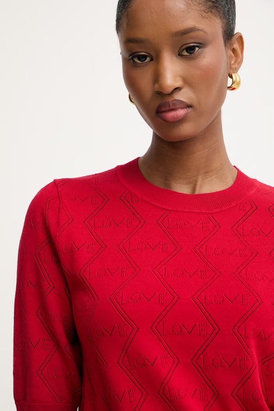 Morgan top swetrowy damski z wiskozą czerwony 261.MIKA