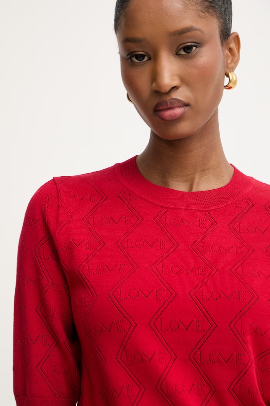 Morgan top swetrowy damski z wiskozą czerwony 261.MIKA