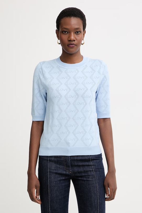 Morgan t-shirt női viszkózzal kék 261.MIKA