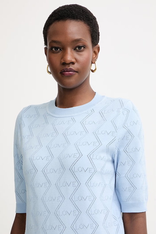 Morgan t-shirt női viszkózzal kék 261.MIKA