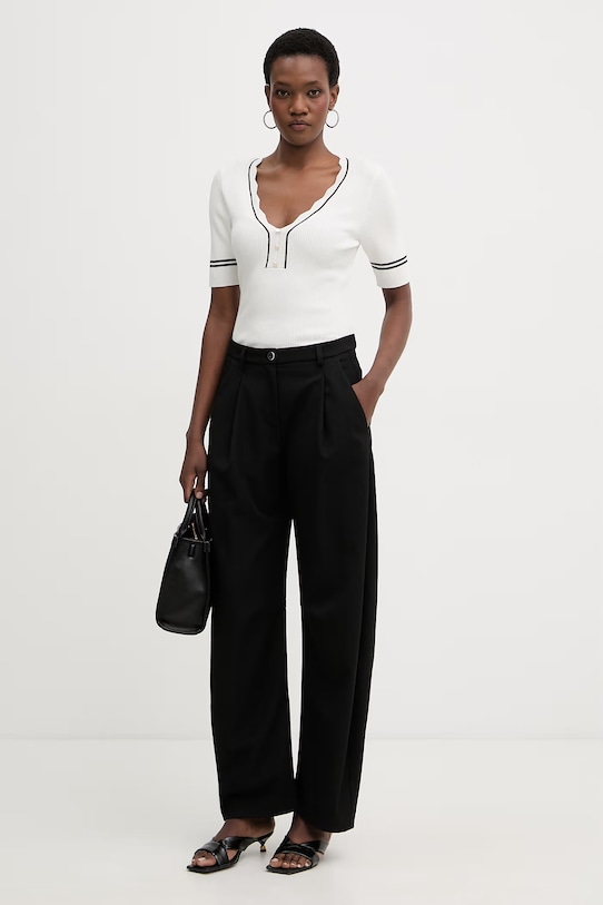 Morgan sweter damski z wiskozą MIREN biały SS26