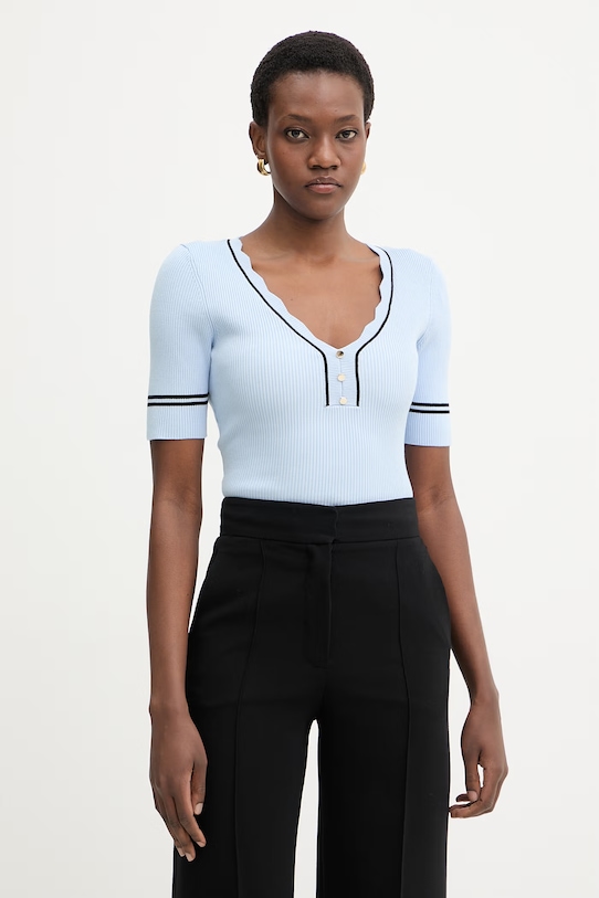 Morgan sweter damski z wiskozą niebieski MIREN