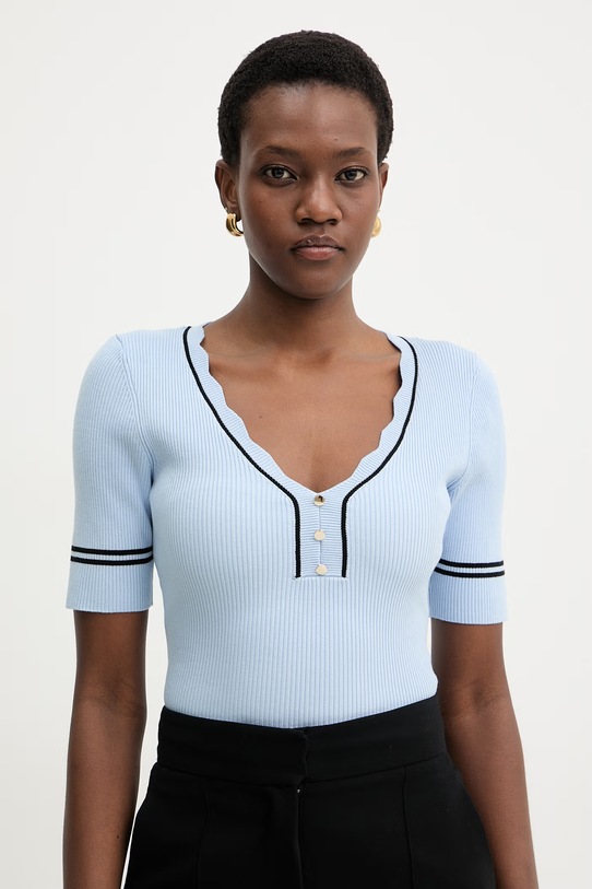 Morgan sweter damski z wiskozą niebieski MIREN