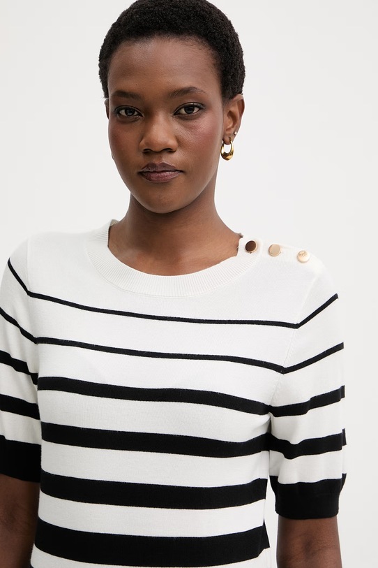 Morgan sweter damski z wiskozy biały MLOL