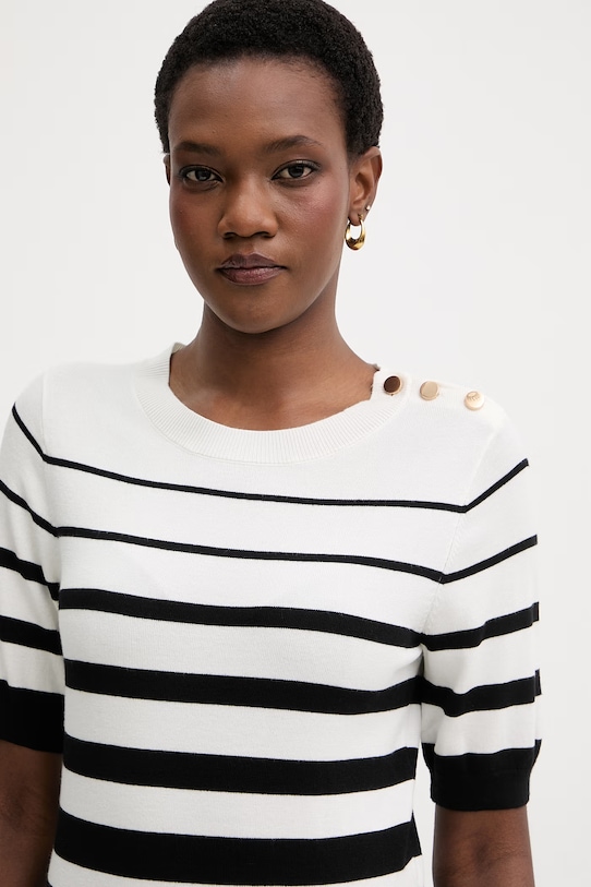 Morgan sweter damski z wiskozy biały MLOL