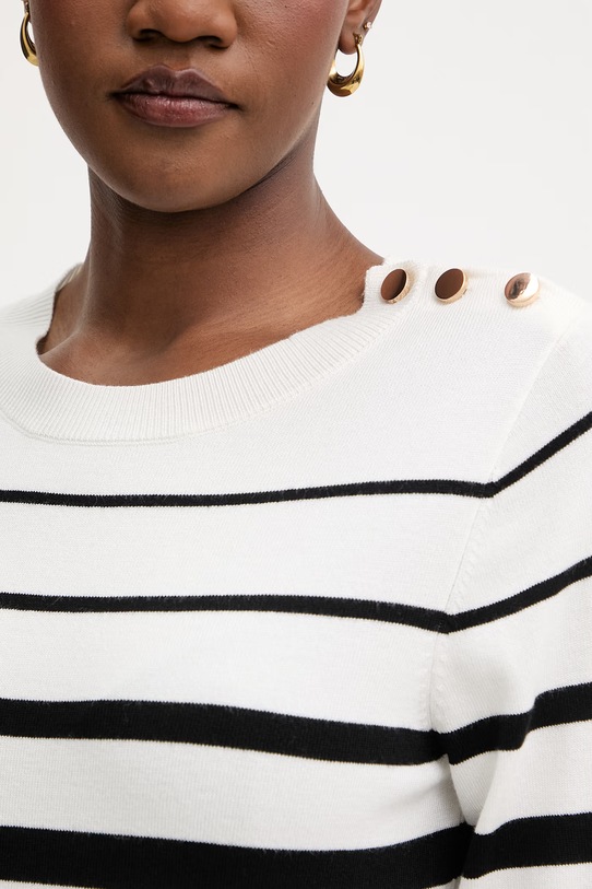 Morgan sweter damski z wiskozy MLOL biały