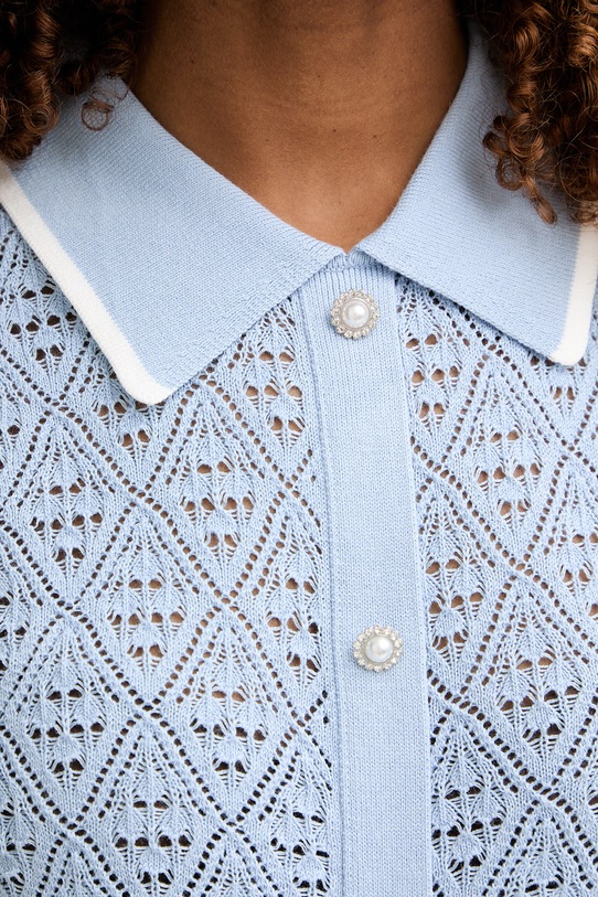 Morgan sweter damski bawełniany MRAYNA niebieski