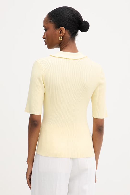 Odzież Morgan bluzka damska z wiskozą MVAGUE żółty