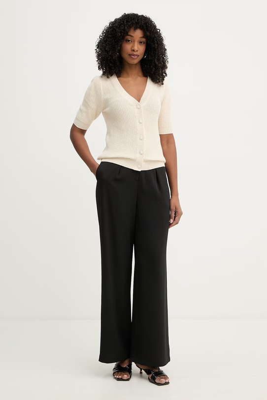 Morgan kardigan damski bawełniany MYRTILE beżowy SS26