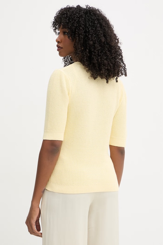 Odzież Morgan kardigan damski bawełniany MYRTILE żółty