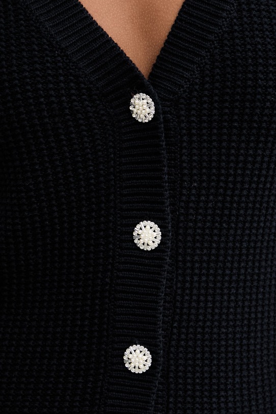 Morgan kardigan damski bawełniany MYRTILE granatowy