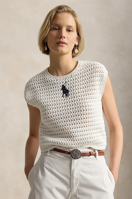 Polo Ralph Lauren πουλόβερ γυναικείο βαμβακερό μαύρο 211A12704