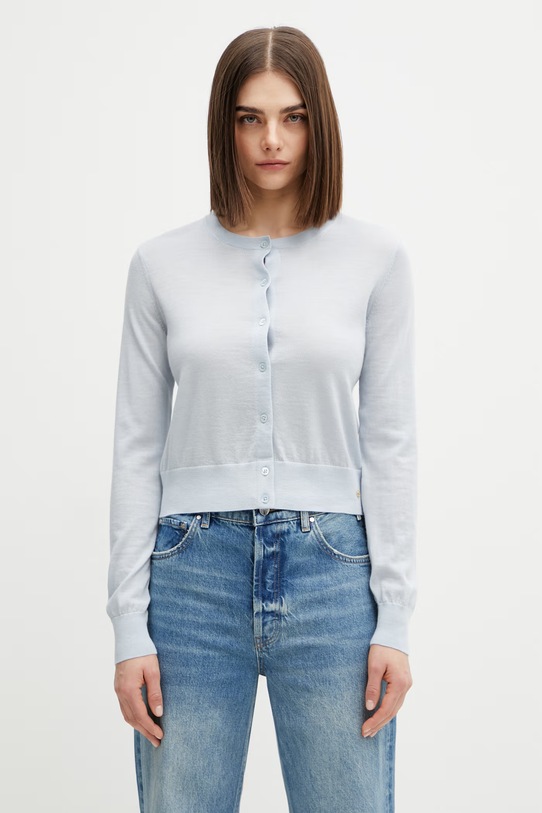 Anine Bing Moni kardigan wełniany damski niebieski A.09.11249