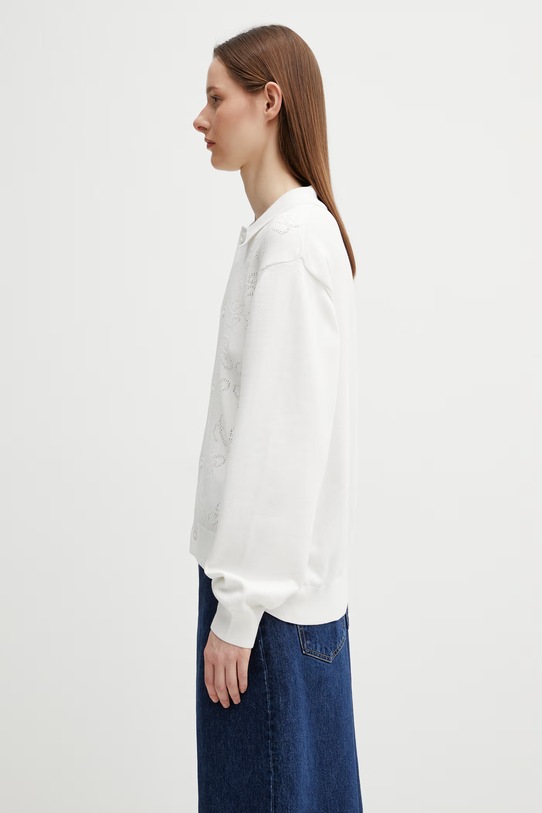 Carhartt WIP W' Signet Cardigan kardigan bawełniany damski I036173.D6XX biały SS26