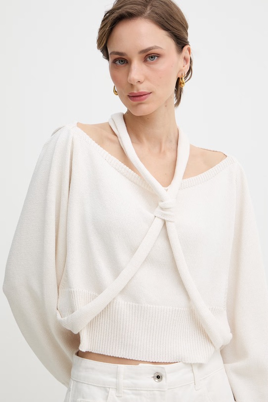 Haveone damskie z bawełną beżowy MFP.Q034