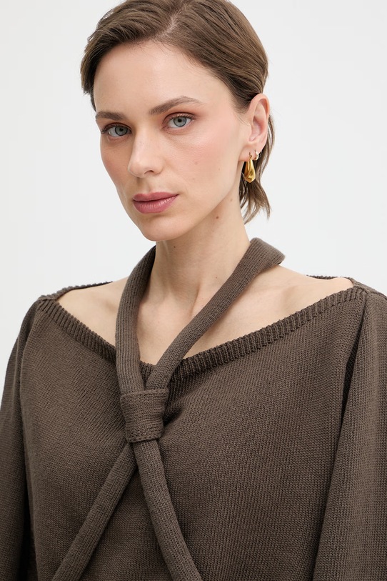 Haveone damskie z bawełną brązowy MFP.Q034