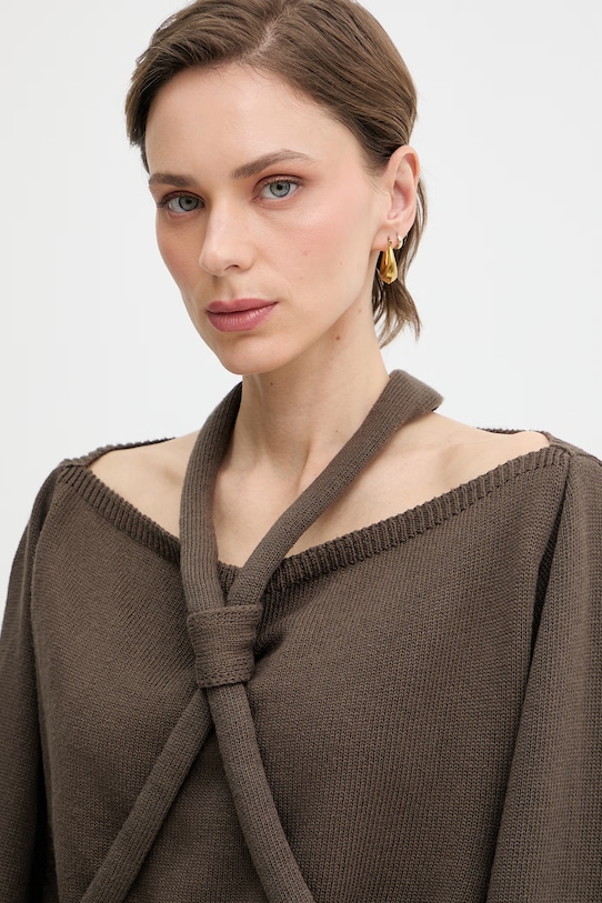 Haveone damskie z bawełną brązowy MFP.Q034