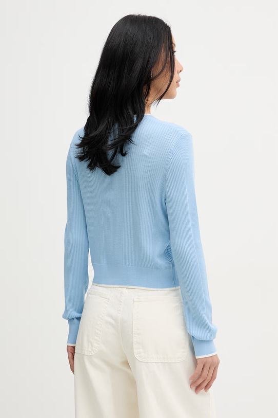 Odzież From Future kardigan damski wełniany WPC03440 niebieski