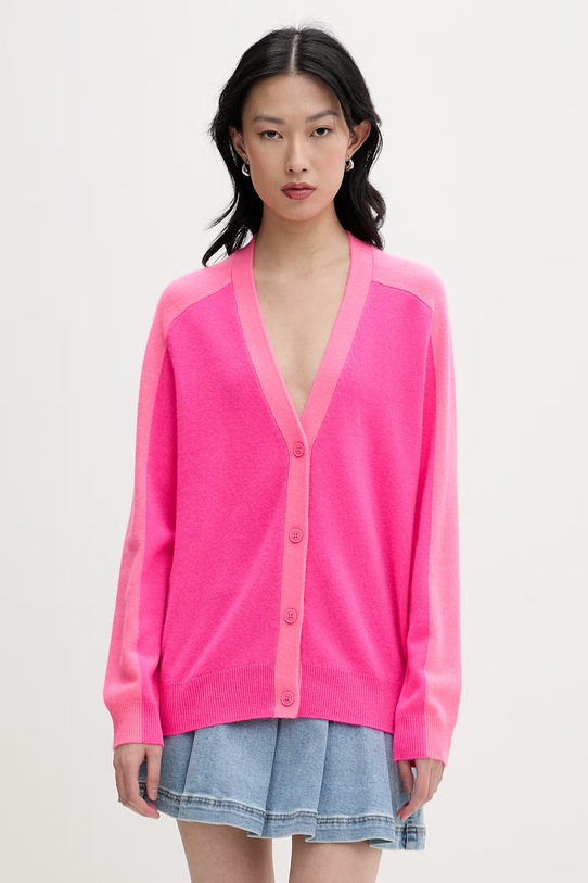 From Future kardigan damski kaszmirowy różowy WPC03526