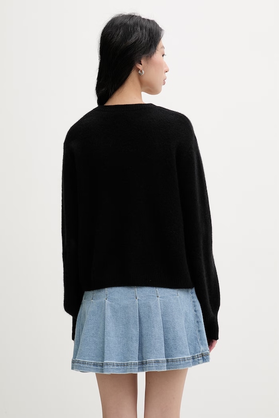 Odzież From Future kardigan damski kaszmirowy WPC03530 czarny