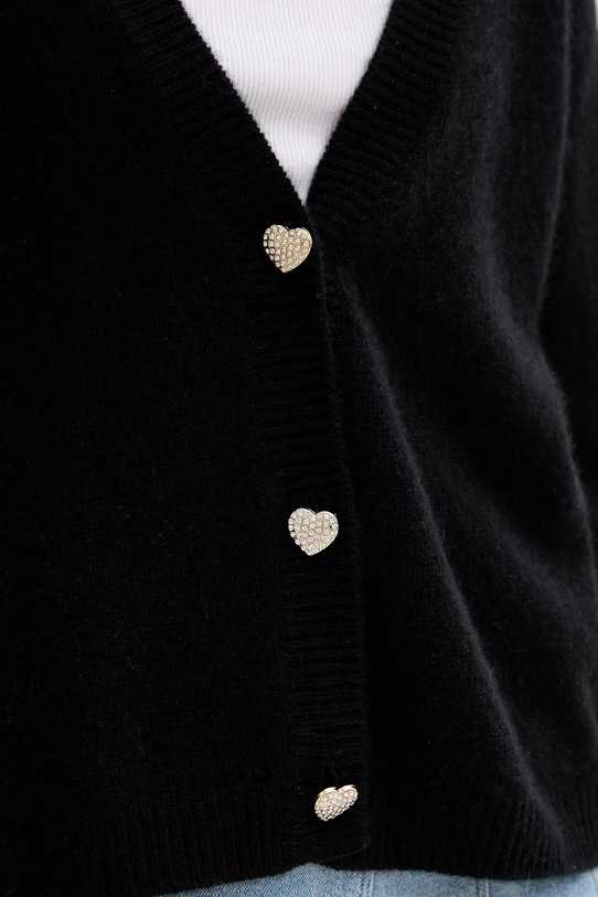 From Future kardigan damski kaszmirowy WPC03530 czarny