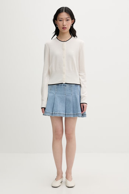 From Future kardigan damski kaszmirowy WPC03589 beżowy SS26