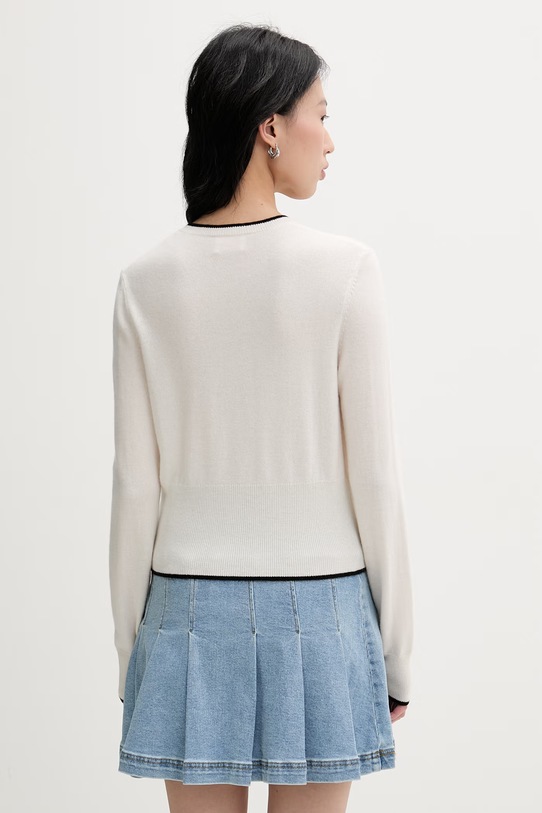 Odzież From Future kardigan damski kaszmirowy WPC03589 beżowy