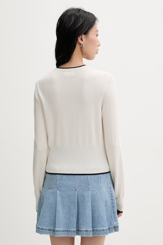 Odzież From Future kardigan damski kaszmirowy WPC03589 beżowy