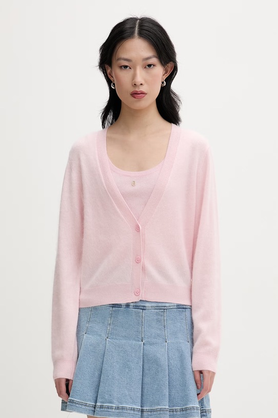 From Future kardigan damski kaszmirowy różowy WPC03710